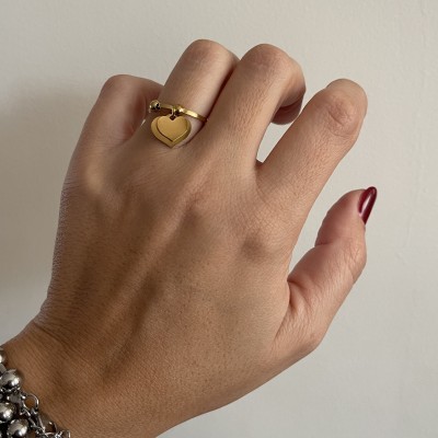 ANELLO DOPPIO CUORE GOLD