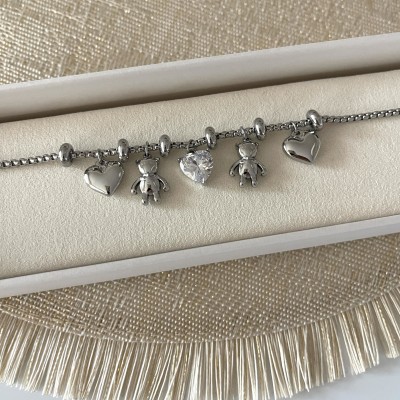 BRACCIALE MULTICHARM TENERINO SILVER