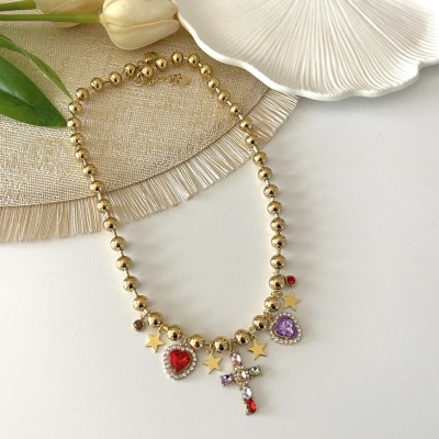 COLLANA SFERE SACRISS GOLD