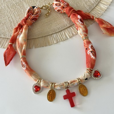 COLLANA BANDANA ARANCIONE