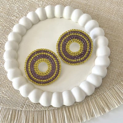 ORECCHINI BOTTONE LIME