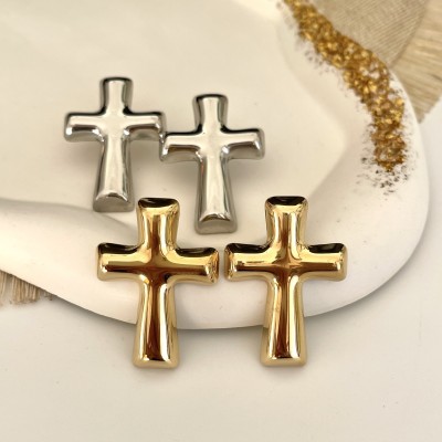 ORECCHINI BIG CROSS