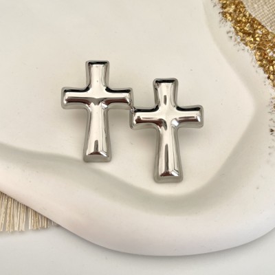 ORECCHINI BIG CROSS