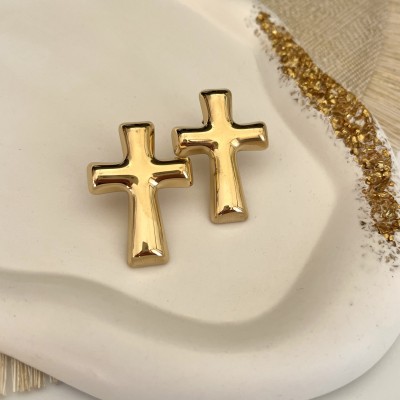 ORECCHINI BIG CROSS