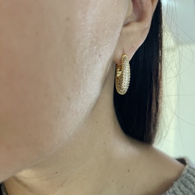 ORECCHINI GOCCE STRASS