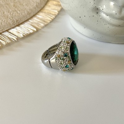 ANELLO ELASTICO VERDE SMERALDO