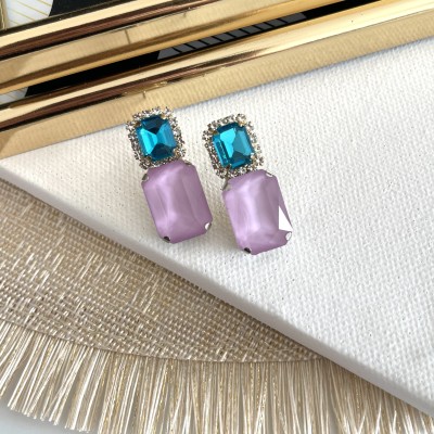 ORECCHINI BOTTONCINI MULTICOLOR