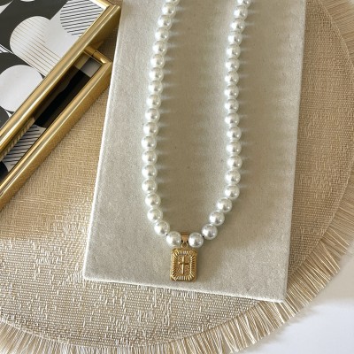 COLLANA PERLE CROSS