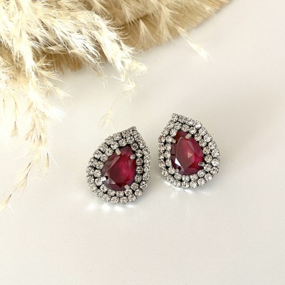 ORECCHINI TEAR BORDEAUX