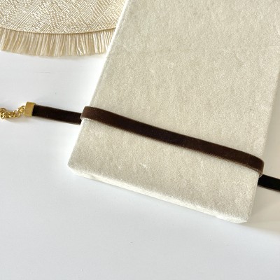 CHOKER VELVET MARRONE