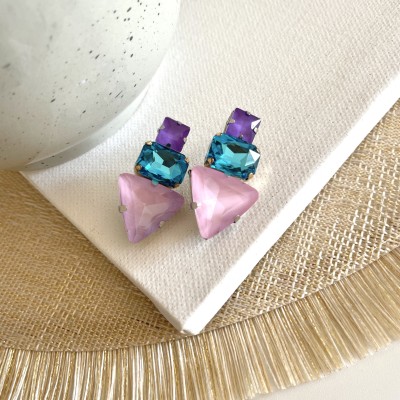 ORECCHINI CANDY AZZURRO VIOLA