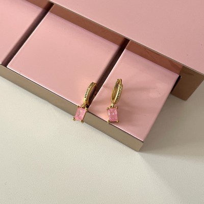 CERCHIETTI CON PIETRA ROSA
