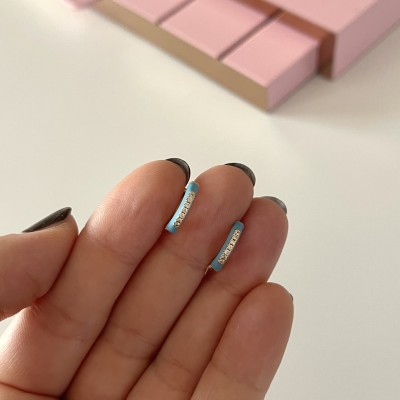 CERCHIETTI SMALTATI ZIRCONATI AZZURRI