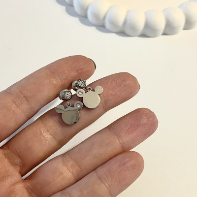 ORECCHINI TOPOLINO SILVER